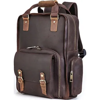 Sportovní batoh Kožený batoh z přírodní kůže NW265 Barva (Varianta): Hnědá