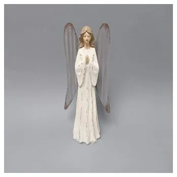 Vánoce Anděl bílý plechová křídla malý