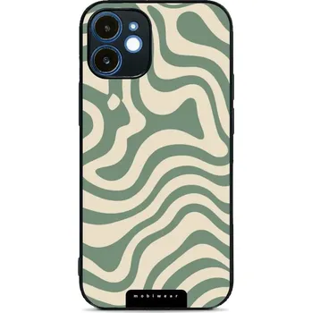 Pouzdro na mobilní telefon Lesklý kryt Mobiwear Glossy - Apple iPhone 12 - GA57G Zelené a béžové zkrouceniny (Prémiové lesklé pouzdro, obal, kryt Mobiwear Glossy na mobil Apple iPhone 12 - GA57G Zelené a béžové zkrouceniny, materiál Plast + TPU silikon - krytí po všech stranách,)