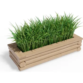 Vyvýšený záhon Vyvýšený dřevěný záhon 50 x 130 cm, výška 27,5 cm, obdélníkový