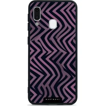Pouzdro na mobilní telefon Lesklý kryt Mobiwear Glossy - Samsung Galaxy A20e - GA55G Fialové klikyháky (Prémiové lesklé pouzdro, obal, kryt Mobiwear Glossy na mobil Samsung Galaxy A20e - GA55G Fialové klikyháky, materiál Plast + TPU silikon - krytí po všech stranách, neošoupatelný)