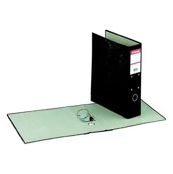 Archivační box Pořadač se závěsnou mechnikou, mramor, černá, 70 mm, 44, karton, ESSELTE