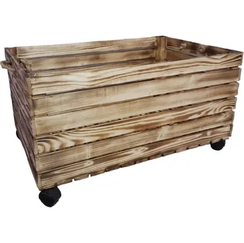 Úložný box Bedýnka na kolečkách 75x50x40 opálená.