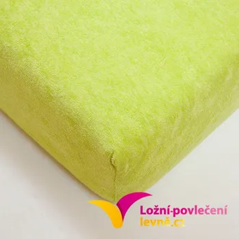 Prostěradlo Adéla FROTÉ prostěradlo zelenožluté 200x200cm