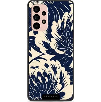 Pouzdro na mobilní telefon Lesklý kryt Mobiwear Glossy - Samsung Galaxy A53 5G - GA40G Modré a béžové květy (Prémiové lesklé pouzdro, obal, kryt Mobiwear Glossy na mobil Samsung Galaxy A53 5G - GA40G Modré a béžové květy, materiál Plast + TPU silikon - krytí po všech stranách,)