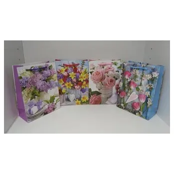 Váza Taška váza + květiny velká