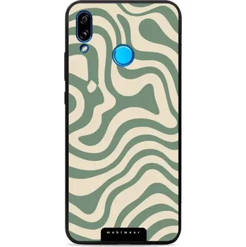 Pouzdro na mobilní telefon Lesklý kryt Mobiwear Glossy - Huawei P20 Lite - GA57G Zelené a béžové zkrouceniny (Prémiové lesklé pouzdro, obal, kryt Mobiwear Glossy na mobil Huawei P20 Lite - GA57G Zelené a béžové zkrouceniny, materiál Plast + TPU silikon - krytí po všech stranách,)