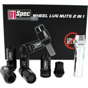 Matice Matice kol FORGED D1 závit M12x1,5 - Sada 20 ks - Černá