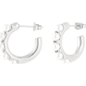 Náušnice ORNAMENTI Náušnice Halfround Pearl silver