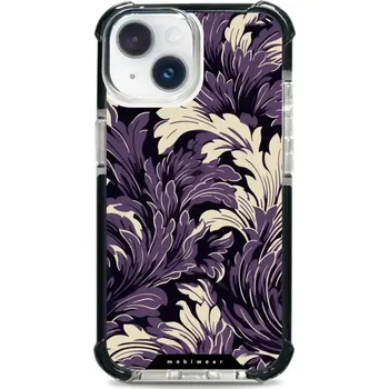 Pouzdro na mobilní telefon Odolný obal Mobiwear MagSafe Elite Bumper - Apple iPhone 14 - DA46D Fialové rostliny (Odolný kryt, pouzdro, obal Mobiwear Elite Bumper na mobil Apple iPhone 14 - DA46D Fialové rostliny, materiál Plast + TPU silikon + kov - zesílená ochrana telefonu, podpo