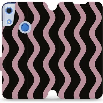 Pouzdro na mobilní telefon Flipové pouzdro Mobiwear - Huawei Y6 2019 / Honor 8A / Huawei Y6s - VA54S Fialové vlnky (Knížkové flip pouzdro, obal, kryt na mobil Huawei Y6 2019 / Honor 8A / Huawei Y6s - VA54S Fialové vlnky, materiál Umělá kůže + TPU - ochrana 360°, stojánek, silikonov