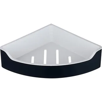 Sada koupelnových doplňků AQUALINE SAMBA rohová police do sprchy, 218x63x218mm, černá
