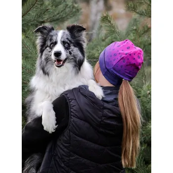 Čepice Sport. čepice fleece + nízký culík E22 růžovočerná