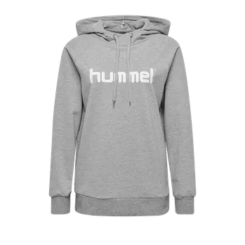 Dámská mikina Mikina s kapucí Hummel GO COTTON LOGO HOODIE WOMAN 203517-200 Velikost XL