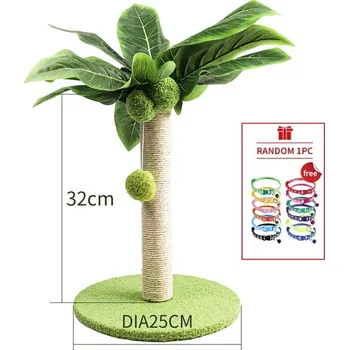 Vertikální škrabadlo pro kočky v designu "Palma" Velikost: zelené S