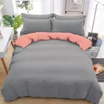 Aliza 7-dílné oboustranné povlečení starorůžové a šedé barvy