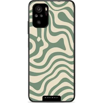 Pouzdro na mobilní telefon Lesklý kryt Mobiwear Glossy - Xiaomi Redmi Note 10 / 10S - GA57G Zelené a béžové zkrouceniny (Prémiové lesklé pouzdro, obal, kryt Mobiwear Glossy na mobil Xiaomi Redmi Note 10 / 10S - GA57G Zelené a béžové zkrouceniny, materiál Plast + TPU silikon - krytí