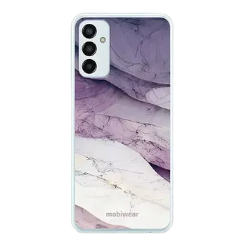 Pouzdro na mobilní telefon Silikonové pouzdro Mobiwear na mobil Samsung Galaxy M13 - B001F Bílý a fialový mramor - VÝPRODEJ (Silikonové pouzdro, obal, kryt Mobiwear na mobilní telefon Samsung Galaxy M13 - B001F Bílý a fialový mramor)