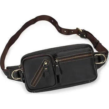 Ledvinka Pánská kožená ledvinka NW126 Barva (Varianta): 2 černá