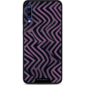 Pouzdro na mobilní telefon Lesklý kryt Mobiwear Glossy - Samsung Galaxy A50 - GA55G Fialové klikyháky (Prémiové lesklé pouzdro, obal, kryt Mobiwear Glossy na mobil Samsung Galaxy A50 - GA55G Fialové klikyháky, materiál Plast + TPU silikon - krytí po všech stranách, neošoupatelný)
