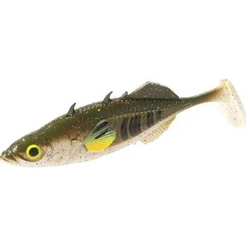 Rybářský háček 5ks - Nástraha Mikado Real Fish Stickleback 8cm Green Pumpkin