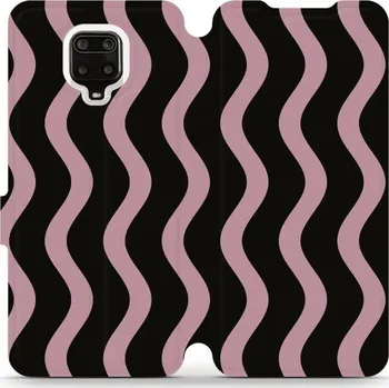 Pouzdro na mobilní telefon Flipové pouzdro Mobiwear - Xiaomi Redmi Note 9 Pro / Note 9S - VA54S Fialové vlnky (Knížkové flip pouzdro, obal, kryt na mobil Xiaomi Redmi Note 9 Pro / Note 9S - VA54S Fialové vlnky, materiál Umělá kůže + TPU - ochrana 360°, stojánek, silikonová vanička,
