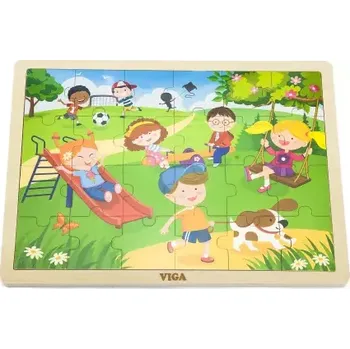 Dřevěná hračka Dřevěné puzzle - jaro