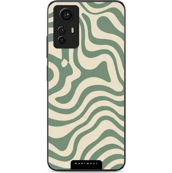 Lesklý kryt Mobiwear Glossy - Xiaomi Redmi Note 12S - GA57G Zelené a béžové zkrouceniny (Prémiové lesklé pouzdro, obal, kryt Mobiwear Glossy na mobil Xiaomi Redmi Note 12S - GA57G Zelené a béžové zkrouceniny, materiál Plast + TPU silikon - krytí po všech)