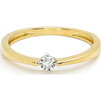 Prsten Zásnubní prsten ze žlutého zlata s diamantem 54372