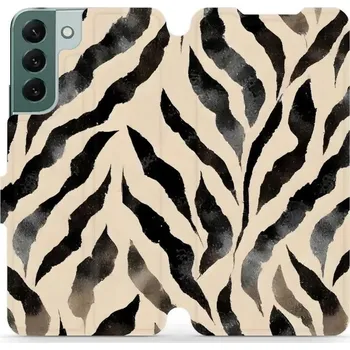 Pouzdro na mobilní telefon Flipové pouzdro Mobiwear - Samsung Galaxy S22 Plus - VA53S Zebří (Knížkové flip pouzdro, obal, kryt na mobil Samsung Galaxy S22 Plus - VA53S Zebří, materiál Umělá kůže + TPU - ochrana 360°, stojánek, silikonová vanička, magnetické zavírání)