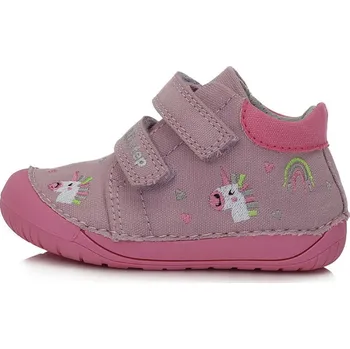Dívčí tenisky Plátěné tenisky C070-41709C růžová s jednorožcem, D.D.Step Velikost: 22