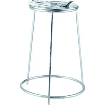 Venkovní odpadkový koš Stojan na pytle s kovovým víkem 120l