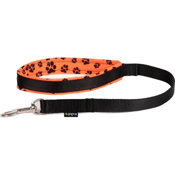 Vodítko pro psa Vodítko výcvikové LONG - neon oranž tlapka 4dox
