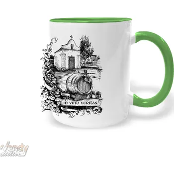 Hrnek - Ve víně je pravda Barva: Zelená