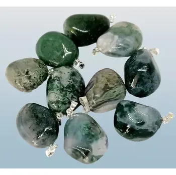 Přívěsek Achát mechový přívěsek nepravidelný