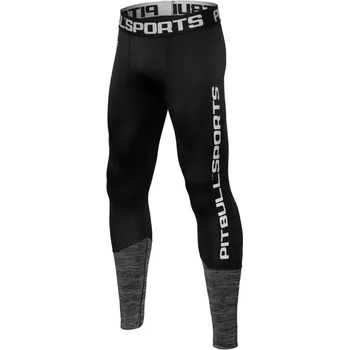 Dámské legíny PitBull West Coast Kompresní legíny PERFORMANCE - černo/šedé - PWC_KLPP_GRY Velikosti: S