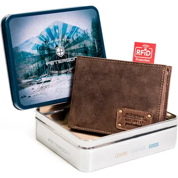 Peněženka Pánská kožená peněženka Peterson PTN 304G HUNTER hnědá