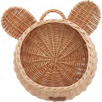 Drátěná police Vingo Proutěná polička myšák - přírodní