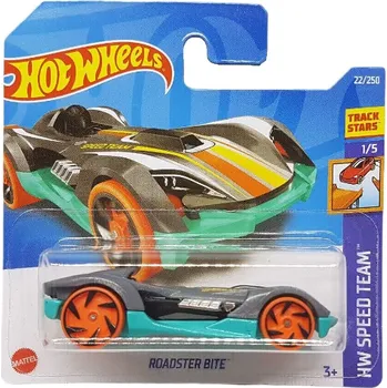 auto na autodráhu Hot Wheels Roadster Bite šedivo-zelený