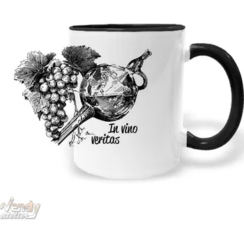 Hrnek - In vino veritas Barva: Černá