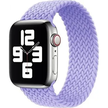 Řemínek na hodinky Nylonový řemínek s copánkovým vzorem pro Apple Watch 42mm / 41mm / 40mm / 38mm - L - fialový