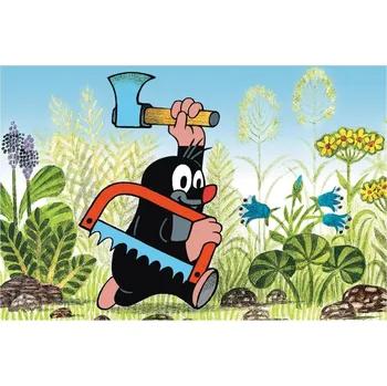 Hračka DINO Puzzle Krtek - hurá do práce 54 dílků