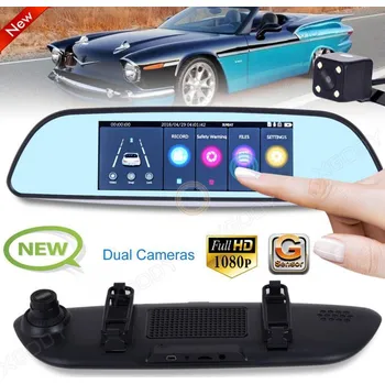 Couvací kamera Dotyková kamera ve zpětném zrcátku s velkým 7" displejem + couvací kamera