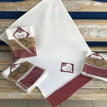 Utěrka Utěrka kuchyňská bavlněná tkaná HOME 3ks, 50x70cm, 270 g/m2 červená