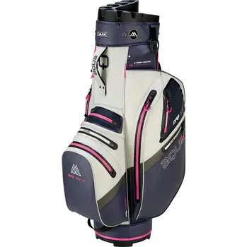 Golf Big Max Big Max Aqua Silencio 4 Cart Bag STEEL BLUE/WHITE/FUCHSIA