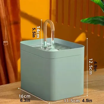 Miska pro psa Kočičí fontánka s vodním filtrem | 1,5L - Modrá,USB