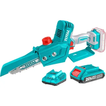 Motorová pila Řetězová pila AKU, mini, 20V LI-ION, Brushless, 1ks baterie, 1ks nabíječky TOTAL-TOOLS