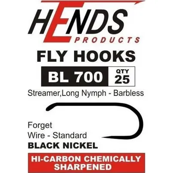 Rybářský háček Muškařský háček Hends streamerový (BL700), č. 12, 25 ks