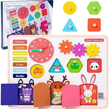 Dřevěná hračka TOPJOWGA Dřevěná montessori hračka 5 v 1