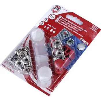 Náušnice Kovové druky Ø15 mm barevný lak - 13 1975 červená